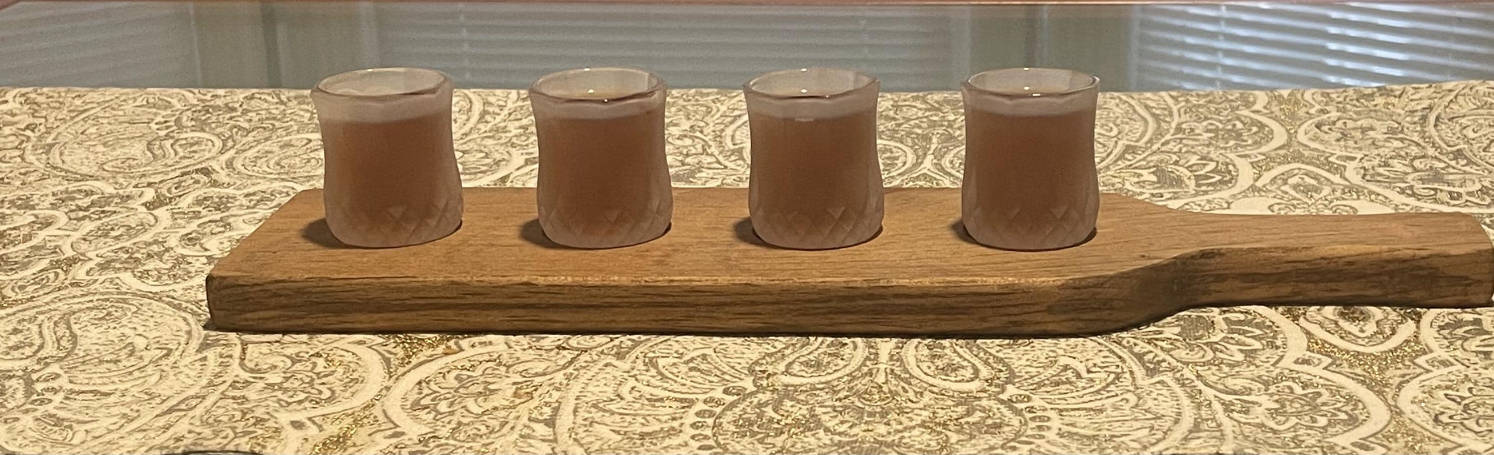 Cordial Flight Board With Frosted Glasses